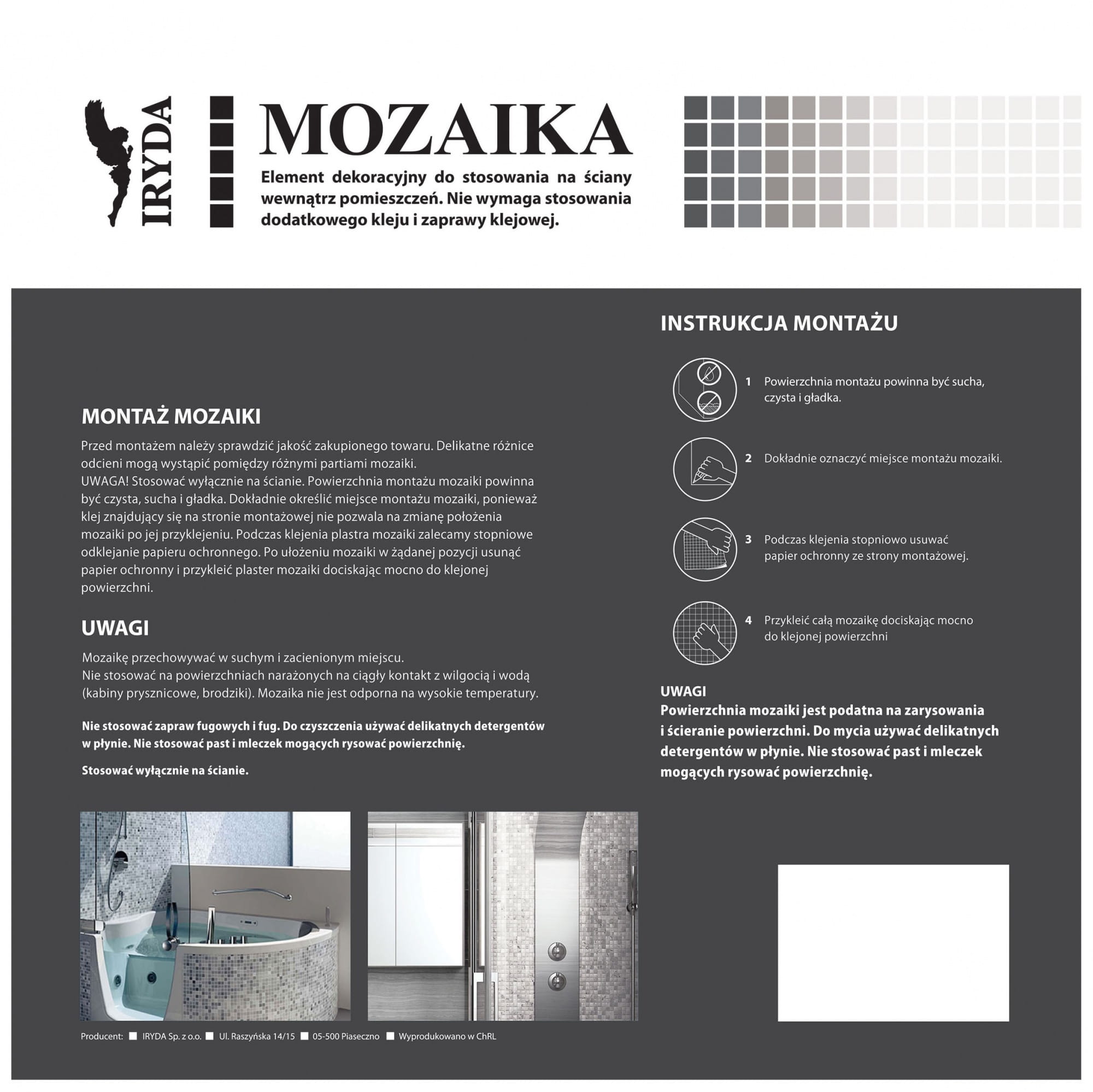 Mozaika samoprzylepna 29.4X29.4 KOBE SILVER SAMOPRZYLEPNA GAT I dostawa GRATIS - obrazek 2