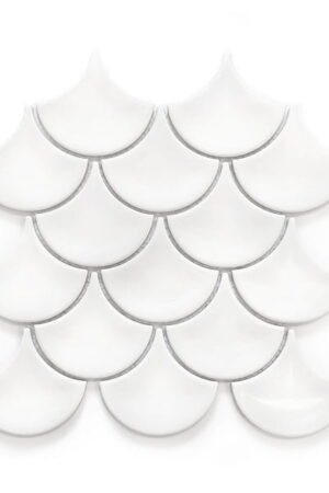 Ceramik Studio Mozaika Łuska Biała dostawa GRATIS