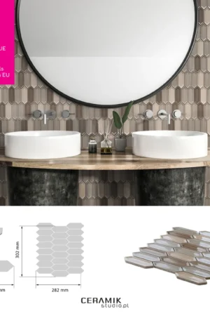 Ceramik Studio Mozaika Sorrento Taupe Blend dostawa GRATIS