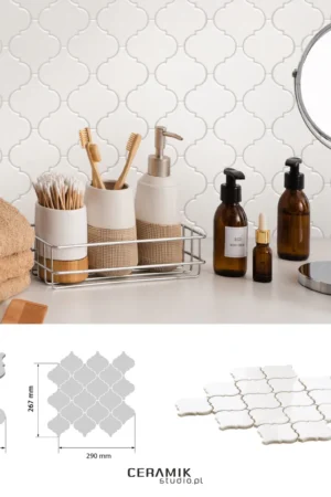 Ceramik Studio Mozaika Arabesque Snow dostawa GRATIS