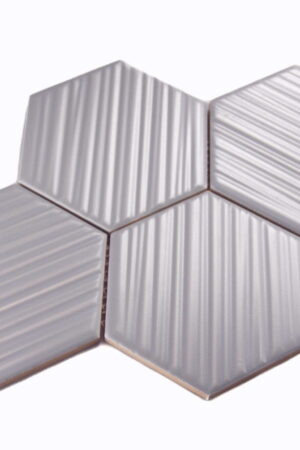 Ceramik Studio Mozaika Heksagon Relief Light Grey dostawa GRATIS
