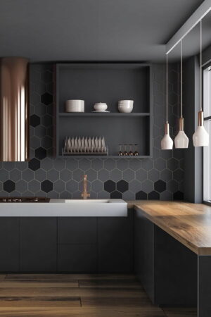 Ceramik Studio Mozaika Heksagon Dark Grey dostawa GRATIS