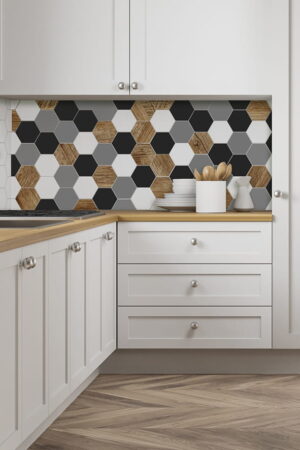 Ceramik Studio Mozaika Heksagon MIX – Black Mat – Wood – White – Dark Grey dostawa GRATIS