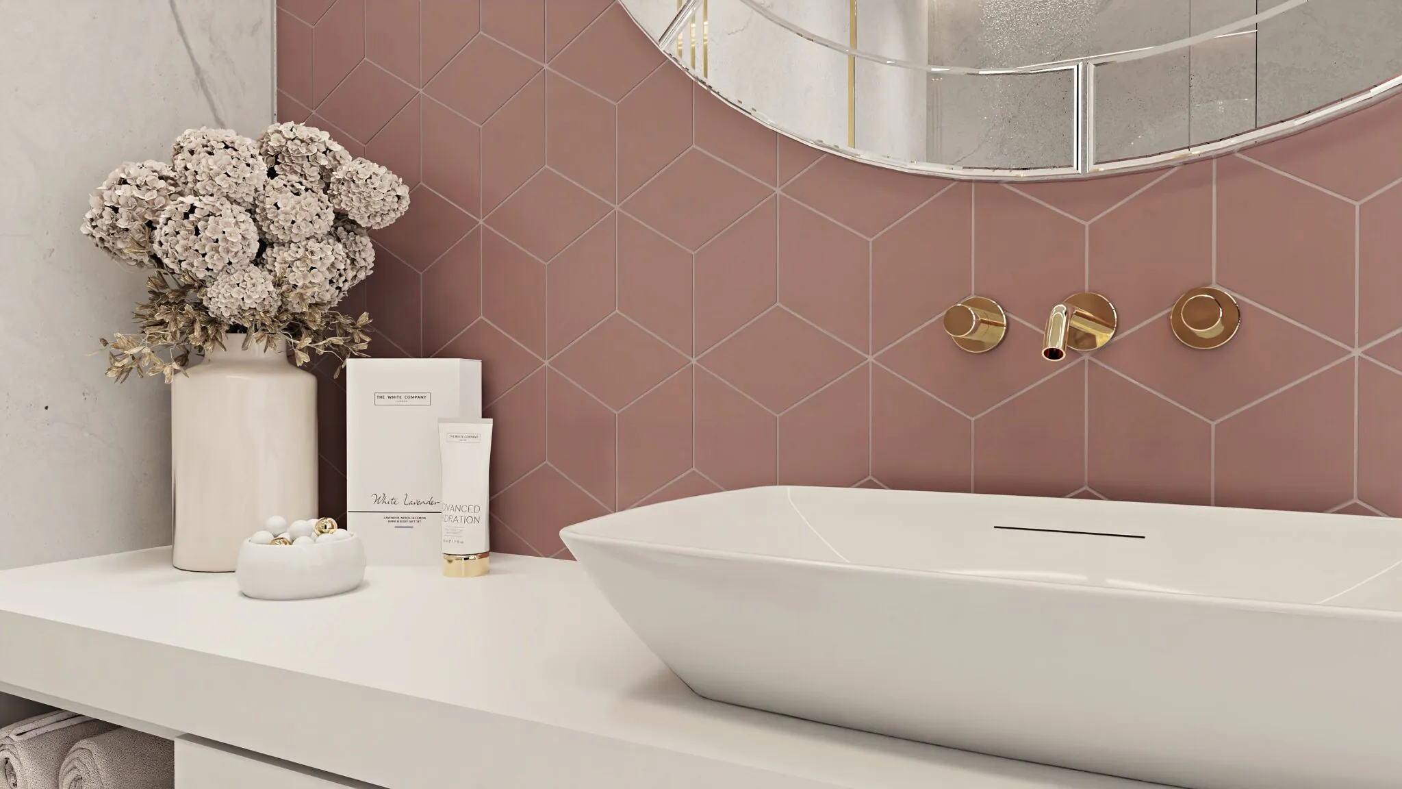 Ceramik Studio Mozaika Romb Pink Mat 2 dostawa GRATIS