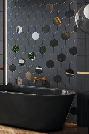 Ceramik Studio Mozaika Heksagon Black&Mirror dostawa GRATIS